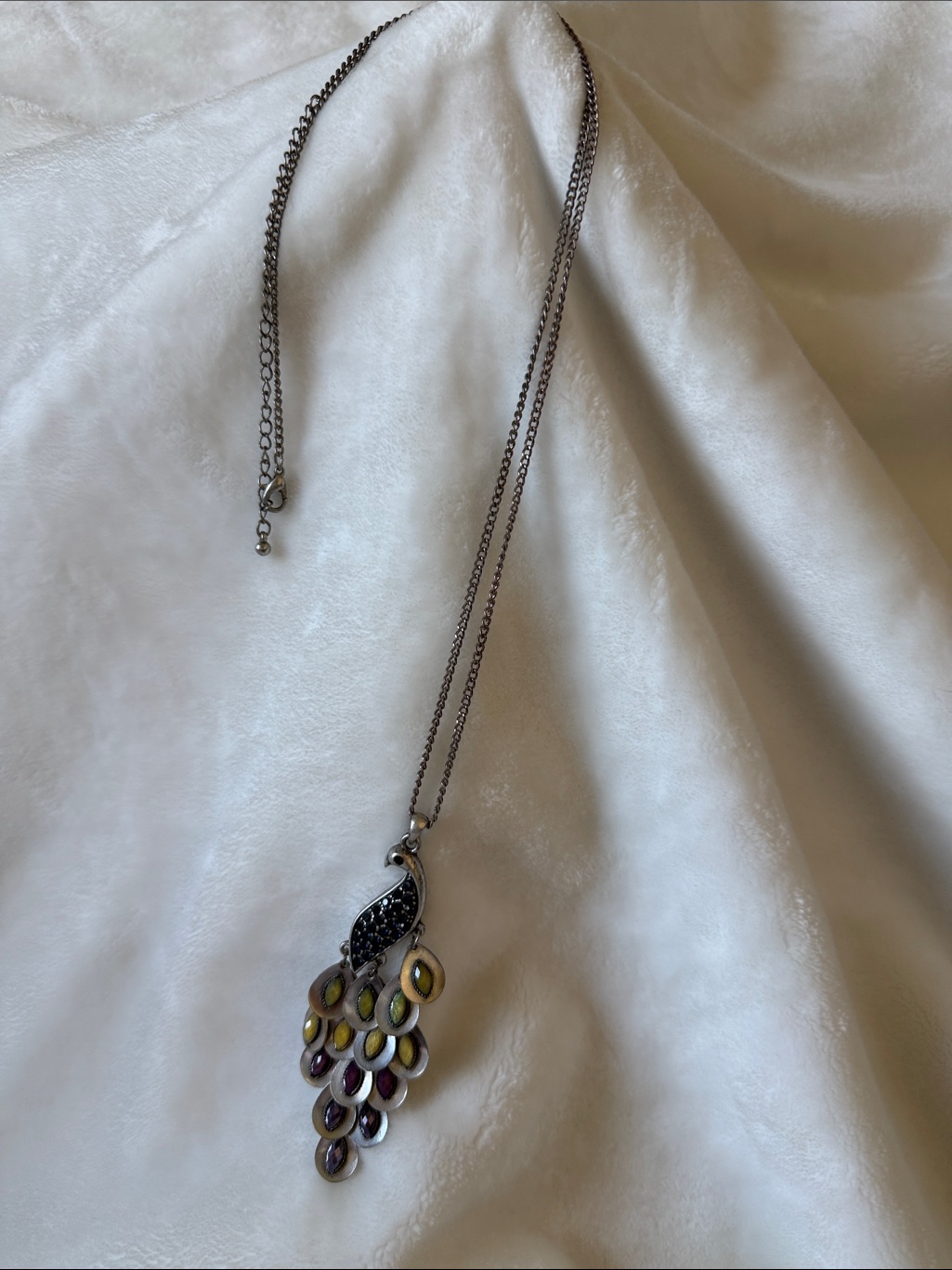 Peacock Pendant Necklace In Multicolor